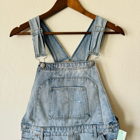 Wild Fable | denim jean distressed ripped overall bibs - Picture 4 of 4